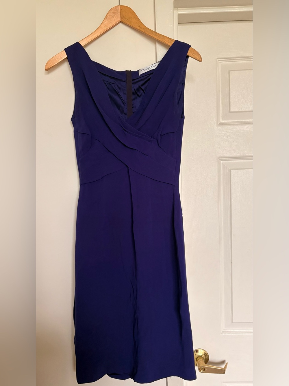 Dior Sleeveless Deep Purple Midi Dress